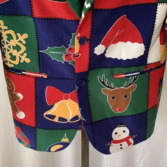 Opposuits Quilty Pleasure Christmas Blazer Jacket Men’s 36 Sports Coat - Picture 4 of 6